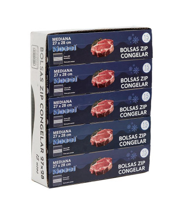 Bolsa para congelar Zip 27x28 15 Usos - Pack 10 cajas