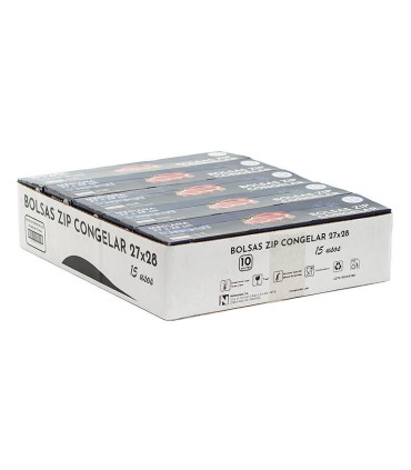 Bolsa para congelar Zip 27x28 15 Usos - Pack 10 cajas