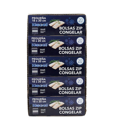 Bolsa para congelar Zip 18x20 20 Usos - Pack 10 cajas