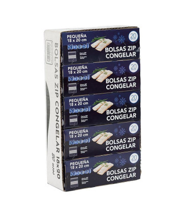 Bolsa para congelar Zip 18x20 20 Usos - Pack 10 cajas