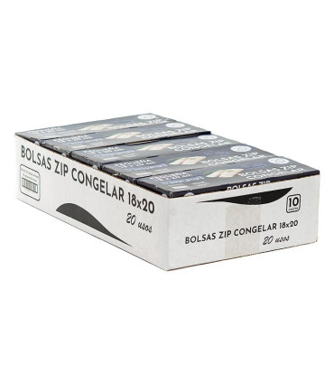 Bolsa para congelar Zip 18x20 20 Usos - Pack 10 cajas