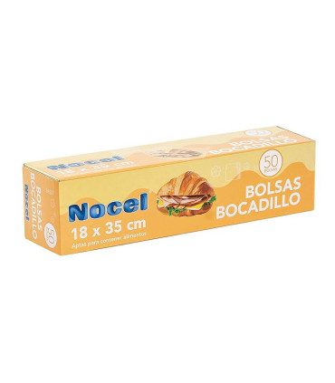 Bolsa Bocadillo Nocel 18x35 50 uds - Pack de 10 cajas