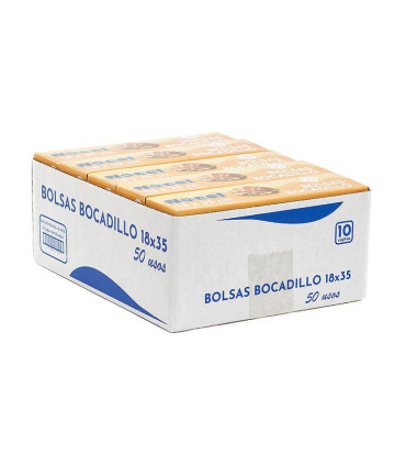 Bolsa Bocadillo Nocel 18x35 50 uds - Pack de 10 cajas