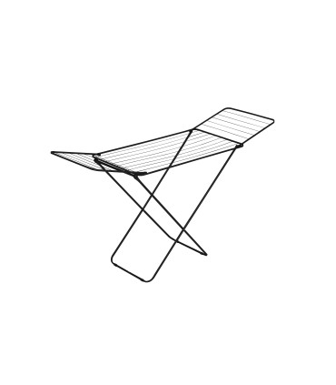 Tendedero de suelo plegabe con alas 18 mt Negro- Pack de 6 tendederos