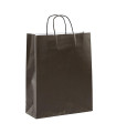 Bolsas de papel con Asa Rizada 32x12x41 Negra -Caja 250 uds.