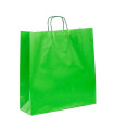 Bolsas de papel con Asa Rizada 44x15x46 Verde -Caja 200 uds.