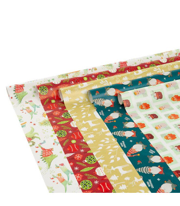 Rollo papel de regalo 70x200 cm Navidad 1- Caja 50 rollos