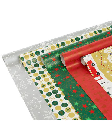 Rollo papel de regalo 70x200 cm Navidad 2-  Caja 50 rollos