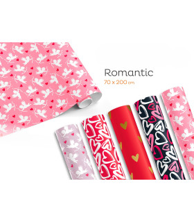 Rollo papel de regalo 70x200 cm Romantic Caja 50 rollos