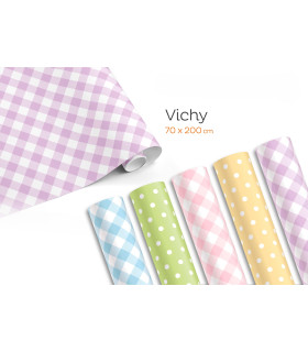 Rollo papel de regalo 70x200 cm Vichy - Caja 50 rollos