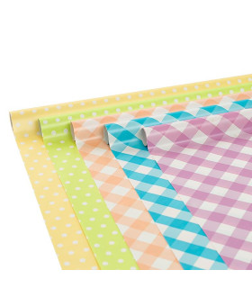 Rollo papel de regalo 70x200 cm Vichy - Caja 50 rollos