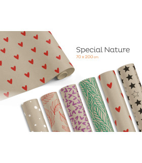 Rollo papel de regalo 70x200 cm Especial Nature - Caja 50 rollos