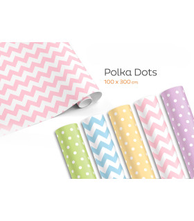 Rollo papel de regalo 100x300 cm Polka Dots -Caja 25 rollos