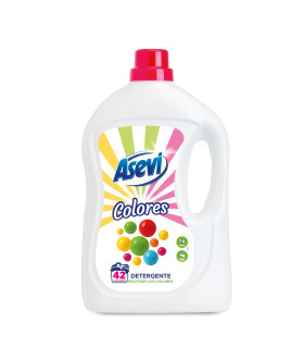 NUEVA DOSIS !!! Detergente Asevi Colores 42D - UV: Caja 5 uds - Palet 60 cajas *