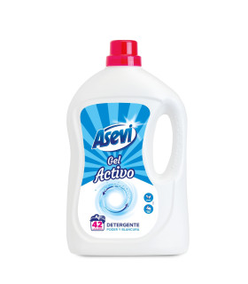 Detergente Asevi Gel Activo 42 dosis- Caja 5 uds