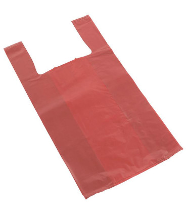 NUEVA ¡¡¡ Kilos Bolsa Camiseta 50 my 70% reciclado 42x53 burdeos pantone 202 C - UV: Paq 1 Kg - Caja 20 paq - Palet 36 cajas *