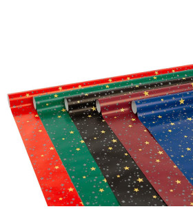 Rollo papel de regalo 100x300 cm Stars -Caja 25 rollos