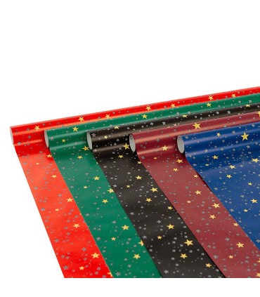 Rollo papel de regalo 100x300 cm Stars -Caja 25 rollos