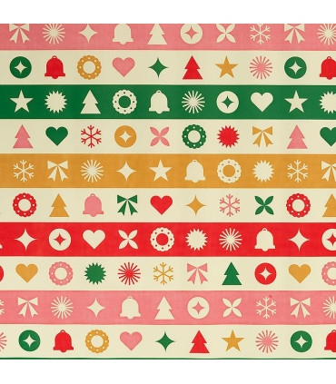 Rollo papel de regalo 100x300 cm Navidad - Caja 25 rollos