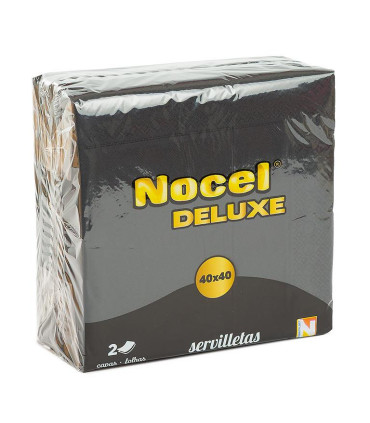 Servilleta 40x40 2 Capas Negro "Nocel DELUXE" 50 unidades - Caja 24 paquetes