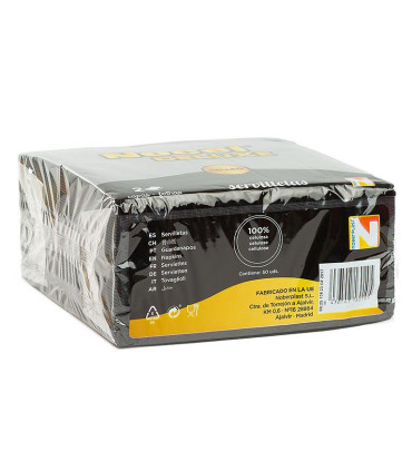 Servilleta 40x40 2 Capas Negro "Nocel DELUXE" 50 unidades - Caja 24 paquetes