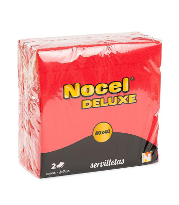 Servilleta 40x40 2 Capas Rojo "Nocel DELUXE" 50 unidades- Caja 24 paquetes