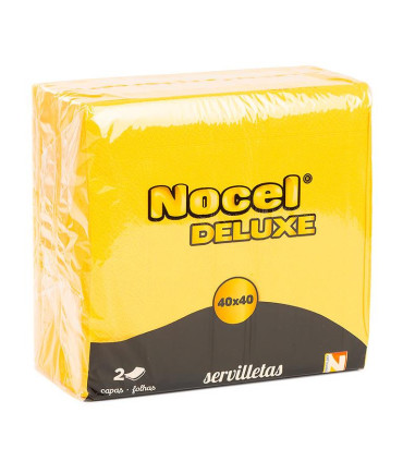 Servilleta 40x40 2 Capas Amarillo "Nocel DELUXE" 50 uds.- Caja 24 paquetes