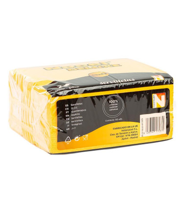 Servilleta 40x40 2 Capas Amarillo "Nocel DELUXE" 50 uds.- Caja 24 paquetes