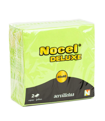 Servilleta 40x40 2 Capas Verde claro "Nocel DELUXE" 50 uds.- Caja 24 paquetes