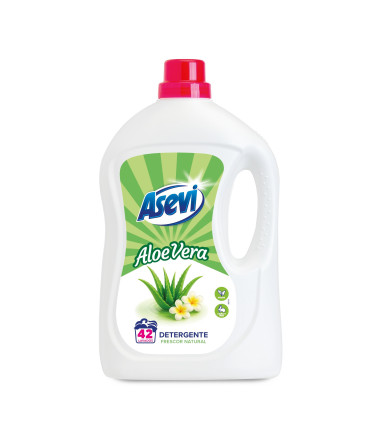 NUEVA DOSIS !!! Detergente Asevi Aloe Vera 42D - UV: Caja 5 uds - Palet 60 cajas *