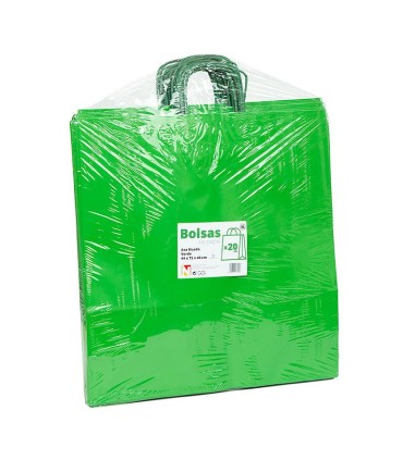 Bolsas asa rizada Verde 44x15x46 - Paq 20 uds