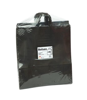 Bolsas asa rizada Negra 44x15x46 - Paq 20 uds