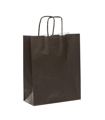 Bolsas asa rizada Negra 24x11x32 - Paq 20 uds