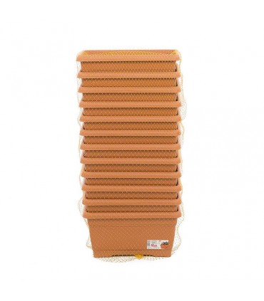 Jardineras balcón + platos 32x19,5x17,5 cm. Terracota. 12 uds.